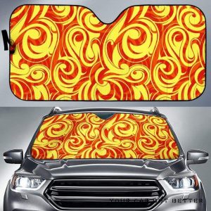 Fire Flame Pattern Car Auto Sun Shade