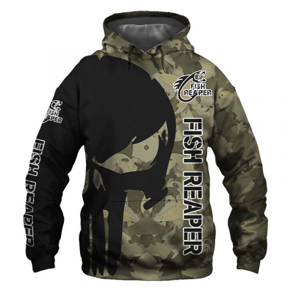 Fishing Camouflage Punisher 3D Printed Hoodie/Zipper Hoodie