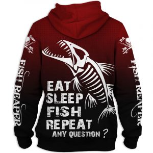 Fishing Eat Sleep Fish Repeat 3D Printed Hoodie/Zipper Hoodie