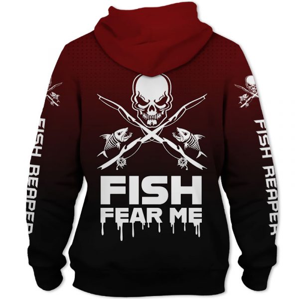 Fishing Fish Fear Me 3D Printed Hoodie/Zipper Hoodie