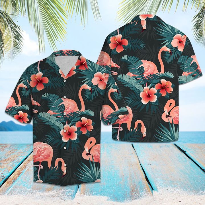 hawaiian shirt flamingo