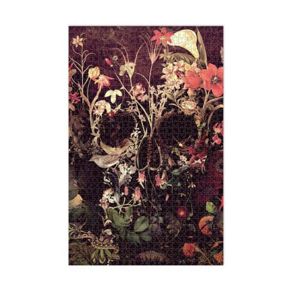 Floral Skull Jigsaw Puzzle Set