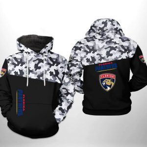 Florida Panthers NHL Camo Veteran 3D Printed Hoodie/Zipper Hoodie