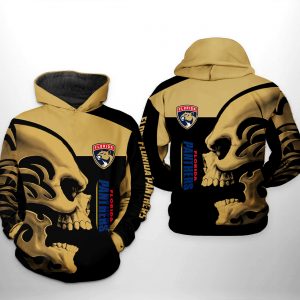 Florida Panthers NHL Skull 3D Printed Hoodie/Zipper Hoodie