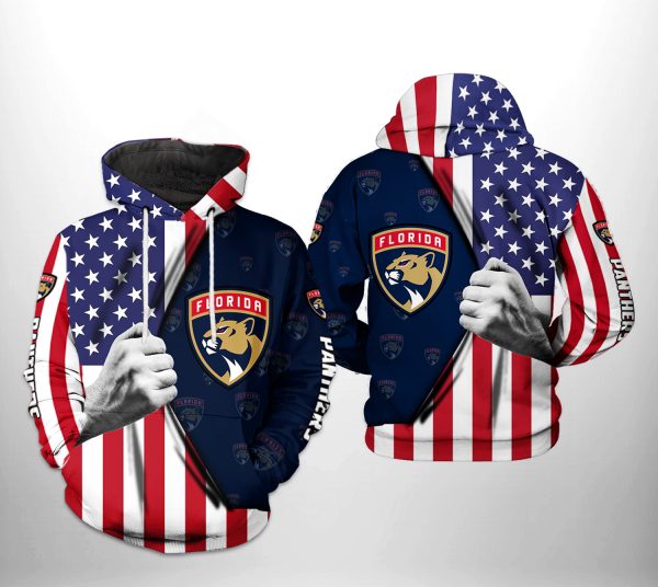 Florida Panthers NHL US FLag 3D Printed Hoodie/Zipper Hoodie