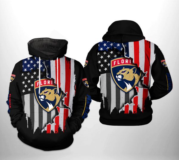 Florida Panthers NHL US FLag Team 3D Printed Hoodie/Zipper Hoodie