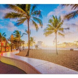 Fort Lauderdale At Sunset Jigsaw Puzzle Set