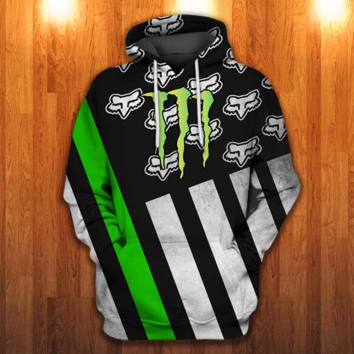 Fox Racing Monster Energy Motorcycle 3d Printed Hoodiezipper Hoodie 