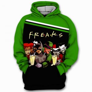 Freaks Friends Joker Harley Quinn Comic 3D Printed Hoodie/Zipper Hoodie