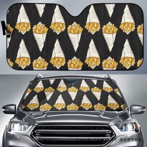 French Fries Dark Car Auto Sun Shade