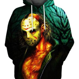 Friday The 13th Jason Voorhees Hockey Mask 3D Printed Hoodie/Zipper Hoodie