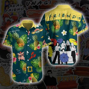 Friends TV Show Hawaiian Shirt Summer Button Up