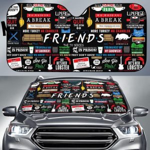 Friends TV Show Patterns Car Auto Sun Shade