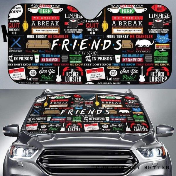 Friends Tv Show Pattern Car Auto Sun Shade