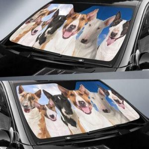 Funny Bull Terrier Car Auto Sun Shade