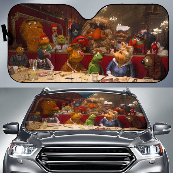 Funny Muppets In Restaurant Car Auto Sun Shade