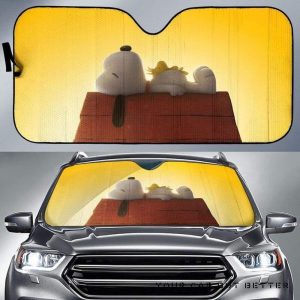 Funny Snoopy Car Auto Sun Shade