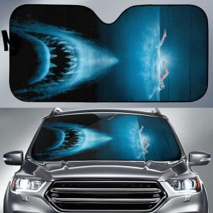 Funny Vertical Jaw Car Auto Sun Shade