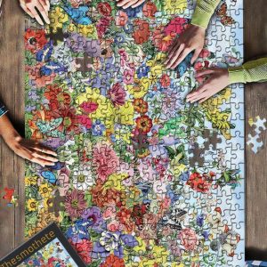 Garden, Colorful Flowera Jigsaw Puzzle Set