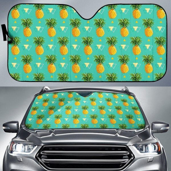 Geometric Pineapple Car Auto Sun Shade