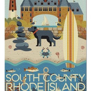 Geometric, Rhode Island Jigsaw Puzzle Set