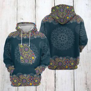 Georgia Mandala 3D Printed Hoodie/Zipper Hoodie