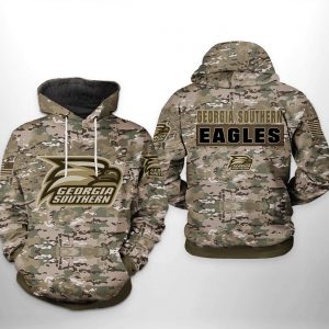 Georgia Southern Eagles NCAA Camo Veteran 3D Printed Hoodie/Zipper Hoodie