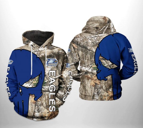 Georgia Southern Eagles NCAA Camo Veteran Hunting 3D Printed Hoodie/Zipper Hoodie