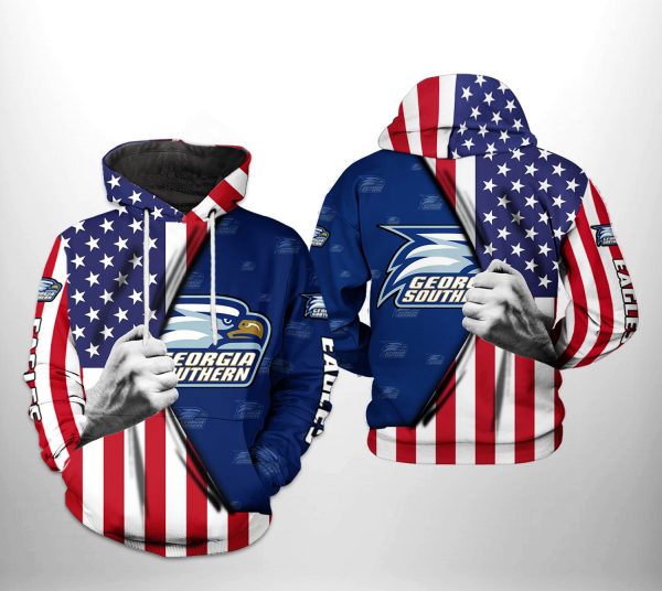 Georgia Southern Eagles NCAA US FLag 3D Printed Hoodie/Zipper Hoodie