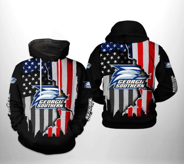 Georgia Southern Eagles NCAA US Flag 3D Printed Hoodie/Zipper Hoodie