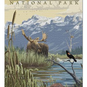 Glacier National Park Mountain And Marsh Jigsaw Puzzle Set