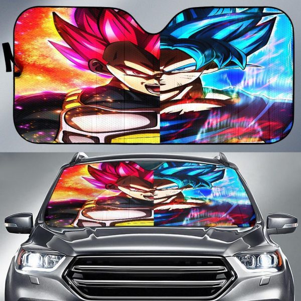 Goku Vegeta Gods Car Auto Sun Shade