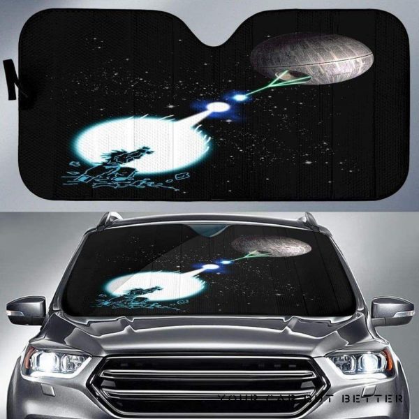 Goku Vs Death Star Car Auto Sun Shade