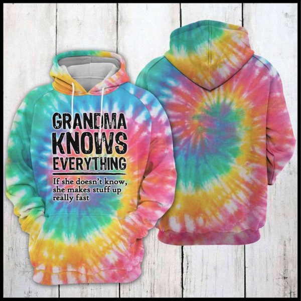 Grandma Knows Everything 3D Printed Hoodie/Zipper Hoodie