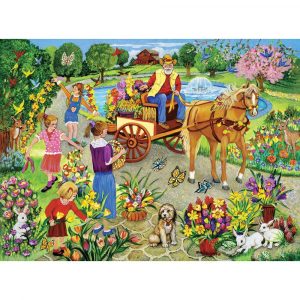 Grandpas Flower Cart Jigsaw Puzzle Set