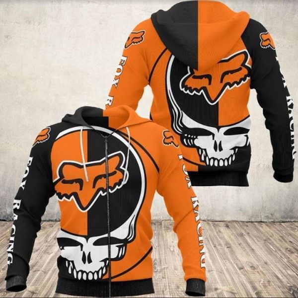 Grateful Dead Skull Racing Fox 3D Printed Hoodie/Zipper Hoodie