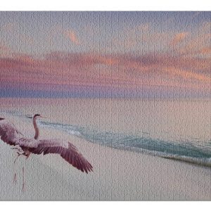 Great Blue Heron, Sunset Jigsaw Puzzle Set