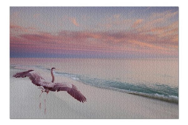 Great Blue Heron, Sunset Jigsaw Puzzle Set