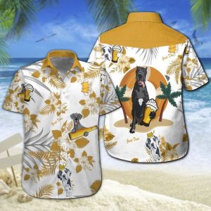 Great Dane Beer Hawaiian Shirt Summer Button Up