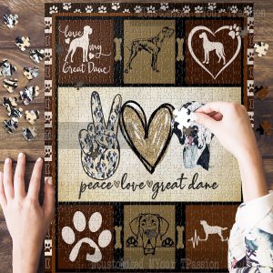 Great Dane Dog Jigsaw Puzzle Set