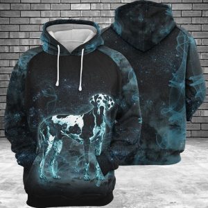 Great Dane Galaxy 3D Printed Hoodie/Zipper Hoodie