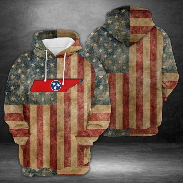 Great Tennessee Inside American 3D Printed Hoodie/Zipper Hoodie