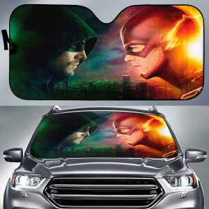 Green Arrow Vs The Flashs Car Auto Sun Shade