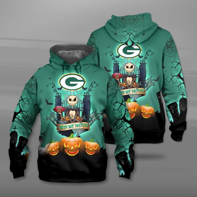 Green Bay Packers The Nightmare Before Christmas Jack Skellington 3D