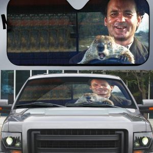 Groundhog Day Phil And Bill Murray Driving A Truck Car Auto Sun Shade