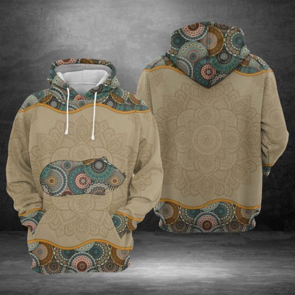 Guinea Pig Mandala 3D Printed Hoodie/Zipper Hoodie