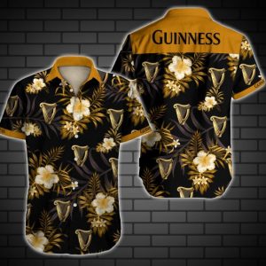 Guinness Hawaiian Shirt Summer Button Up