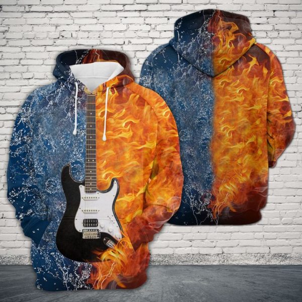 Guitar 3D Printed Hoodie/Zipper Hoodie