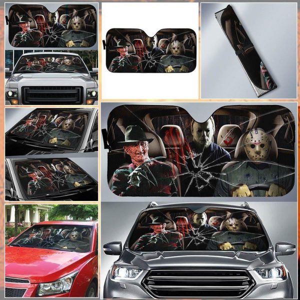 Halloween Characters Car Auto Sun Shade