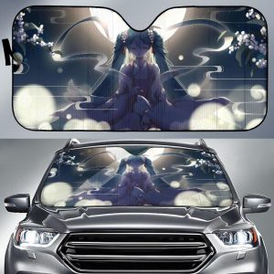 Hatsune Miku Anime Girl Moon Anime Car Auto Sun Shade